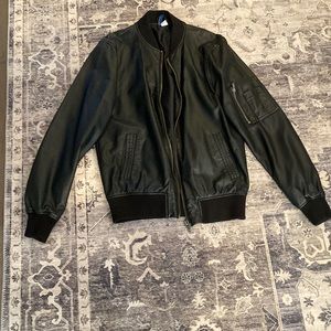 H&M faux leather men’s bomber jacket